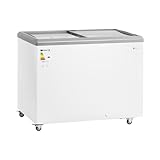 Royal Catering RCFGDF-280 Gefriertruhe 280 L Glastüren abschließbar Kühltruhe Tiefkühltruhe Tiefkühler Gefriertruhe groß