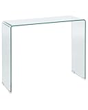 Minimalistischer Konsolentisch transparent Glas Kendall