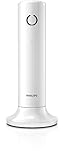 Philips Festnetztelefon M4501W/01 - Kompaktes Design - HQ-Sound und Freisprechen - Telefonbuch mit bis zu 50 Namen - ECO-Modus - 16 Stunden Gesprächszeit - Weiss