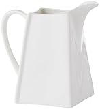 AMBITION Milchkanne Porzellan 230 ml Kubiko Milchkännchen weiß Sauciere mit Henkel eckig modern