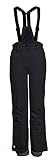 killtec Mädchen Skihose/Funktionshose mit Latz, Kantenschutz und Schneefang KSW 152 GRLS SKI PNTS, schwarz, 152, 41188-000