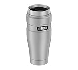 THERMOS Thermobecher Stainless King, Kaffeebecher to go Edelstahl mattiert 470ml,Isolierbecher spülmaschinenfest, dicht, Coffee to Go 7 Stunden heiß, 18 Stunden kalt, Stainless Steel, 0,47 Liter