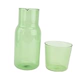 PRETYZOOM 1 Satz Trinkwerkzeuge Krugbecher trinken Wasserbecher am Bett Wasserkocher für kalte Getränke Kanne zum Servieren von Milch pool accessoires glastassen set Hotelwasserflasche Green