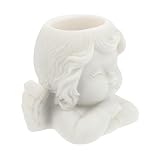 TOYANDONA Weißer Engel Resin Statuette mit Sphere Support Kristallkugel Display Sockel aus Sicherem Harz Multifunktionale Tischdekoration für Zuhause und Büro Geeignet für Glaskugeln