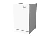 Flex-Well Smart Möbel Spülenunterschrank ohne Arbeitsplatte - 50 cm breit - Weiß - Witus