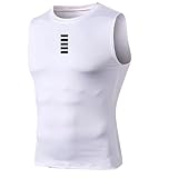 MZPOZB Sport Tshirts Herren Weißes Radunterhemd, schnelltrocknende Weste, Sportunterwäsche, enge, hochelastische, Fahrradtrikot(Color 4,M)