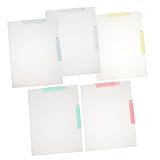 Lurrose 1 Satz Prüfungsunterlagen Organizer Transparenter Umschlagtaschen Organizer Binderclips Dokumententasche Büro Aktenaufbewahrungstasche Papieraufbewahrungstaschen 5 Stück