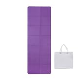 Faltbare Yogamatte, Fitnessmatte, rutschfest, Dicke 0,6 cm, leicht, mit Aufbewahrungstasche, für Studio, Reisen, Zuhause, Picknick, Fitnessstudio, Workout