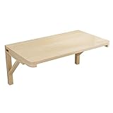 Wandmontierter Klappschreibtisch, klein, 50 x 30 cm, 60 x 40 cm, 70 x 50 cm, Holz, schwimmende Werkbank für Küche, Wohnung, Garage, 100 kg Tragkraft