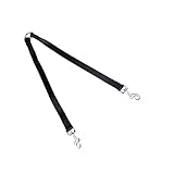 Hundeleine Doppelleine für 2 Kleine Hunde, Haustier Trainer Leine Kein Gewirr Doppelte Verteiler Gehen Trainer für Zwei Hunde (Schwarz)