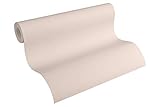 A.S. Création Vliestapete 10,05 m x 0,53 m mit dezenter Struktur - Beige - einfarbige Uni Tapete Made in Germany - 309150