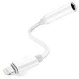 OLKIEQZ Lightning auf 3.5 mm Klinke Adapter 【MFi Zertifiziert】 Aux Kabel Klinke auf Lightning Kopfhörer Adapter, Kompatibel mit iPhone 14/14 Pro/13/12/11/11 Plus/X/XS/XR/8/7/iPad
