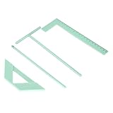 Buchbinder-Lineal, Scrapbooking-Werkzeug-Set inkl. L-förmigem Lineal, T-förmigem Lineal, Abstandshilfe, Eckenschnittwinkel