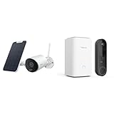 Reolink Bundle of Argus Eco 3K 5MP Akku-Kamera mit Solarpanel, PIR & KI-Erkennung, IR-Nachtsicht, 2-Wege-Audio, IP65 2K Video Doorbell mit Home Hub Mini, Akku, 2,4/5GHz WLAN, ohne ABO