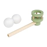 Limtula Hängendes Blasrohr Schwimmender Ball Kindertraining Schwimmender Blasball Holzball Spielzeug Für Kinder Blasenblasspielzeug Blasspielzeug Für Sensorische Blasenblasspielzeug Für Kleinkinder