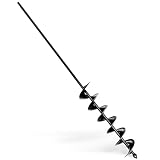 JKKLCC 5x80cm Erdbohrer für Bohrmaschine,Pflanzbohrer für Akkuschrauber,Grabungswerkzeug zum Pflanzen,Schwerlast Blume Pflanzgefäße Schnecke zum Löcher Graben,Erdbohrer für Zaunpfosten