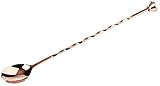 Buddy´s Bar - Barlöffel, hochwertige Barlöffel, lebensmittelecht, gedrehter Stiel inklusive Stößel, 27 cm lang, Kupfer poliert, 1 Stück