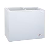 GastroHero Gefriertruhe ECO 200 I Gefrierschrank 197L groß I Tiefkühltruhe effizient I Kühltruhe mit Glasschiebedeckel I Gefriergerät -18°C bis -22°C
