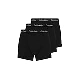 Calvin Klein Herren - 3er-Pack mittlere Taille Hüft-Shorts - Cotton Stretch, Mehrfarbig (Black W. Black Wb Xwb), L