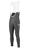 CEROTIPOLAR Thermo-Fleece-Radhose, Latzhose, Fahrrad-Trägerhose für Herbst und kalten Winter, Trägerhose, Grau, 4X-Groß