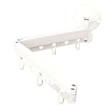 Klappbare Duschvorhangstange, Saugnapf Verstellbarem Winkel Duschvorhangwinkelstangen, Ohne Bohren, Versenkbar Kleiderstange Wandmontage, 2