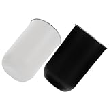 Mikikit 2 Stück Edelstahl Zahnputzbecher 350 Ml Doppelwandig Mundwasserbecher Badezimmer Aufbewahrungsbecher Weiß Schwarz