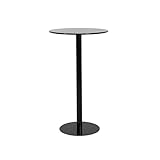 Moderner runder Bartisch für Zuhause und Büro, stabiler Sockel und feste Tischplatte, ideal für Küche, Esszimmer und Kaffeebereich, 70 x 104 cm, Schwarz