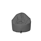 MB MILLINDABAG 2 in 1 Sitzsack für Kinder Jugendliche und Erwachsene Beanbag Sessel Kissen Indoor & Outdoor Gaminggeignet & bereits gefüllt Sitzkissen Bodenkissen (Anthrazit, Durchmesser: 125 cm)
