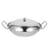 KKMNDE Set Topf Herd Topf mit Deckel Kochtopf Hot Pot für Restaurant Edelstahl Suppentopf Küche Versorgung Verdickter Alkoholtopf Camping Schmortopf Househo