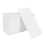 Homoyoyo 50 Stück Einweg servietten mit Bestecktasche Weiße Papierservietten für Hochzeit Hotel Restaurant Familienfeier Praktische Zeitsparende Tischdekoration