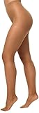 Nur Die 3er Pack Seidenfein 15 DEN Fein-Strumpfhose seidig glänzende Optik Komfortbund reißfest transparent Damen, bronze, M