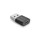 Hama USB C Adapter, USB A Stecker auf Buchse (Zum Verbinden von PC, Laptop, MacBook, Tablet, Kabel oder Hub, mit Super-Speed-Datenübertragung 10 Gbit/s, USB 3.2 Gen2)