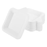 Healeved 40 Stk Kuchenplatte aus Papier kompostierbare Pappteller praktische Platten Kuchenform quadratische Pappteller wegwerfgeschirr einweggeschirr feuerfeste platten Teller aus Papier