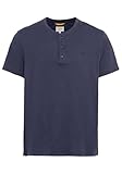 camel active Herren Kurzarm Henleyshirt aus Reiner Baumwolle Dunkelblau menswear-3XL
