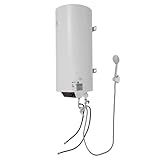2000W 50L Elektrospeicher Warmwasserspeicher mit Handbrause, Einstellbare Temperatur Wandhängend Warmwasserboiler (Max. Wassertemperatur: 75℃), Elektrospeicher Wasserboiler für Dusche, Badezimmer
