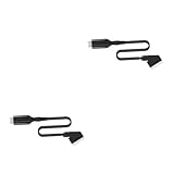 OSALADI 2st Scart-adapterkabel Kabelkonverter Hochwertige Wandleuchten Kabeladapter Quadratische Uhrenkette Kalibriergewicht Der Grammwaage Reflektierende Autoaufkleber Stecker Black Gummi