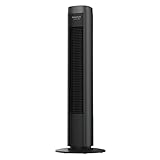 Taurus New Babel Turmventilator, 50 W, Höhe 86 cm, 3 Geschwindigkeiten, Timer 2 h, Auto-Off, Oszillierungsfunktion, rutschfeste Unterseite, Drehschalter, Grau