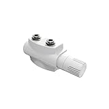 Heilmetz Multiblock Set für Heizkörper Anschlussarmatur mit Thermostat 50mm Ventil-Armaturen Heizungszubehör Eck- und Durchgangsform Wandanschluß Anschlußgarnitur (16mm, 1 Stück, Weiß | Typ 2)