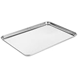 Supvox Edelstahl Servierplatte Rechteckig 35x25cm Langlebiger Glasnudel und Snackteller für Restaurant und Küche Glatte Politur Leichtes Design