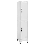 vidaXL Umkleideschrank mit 2 Fächern Spind Kleiderspind Metallschrank Schrank