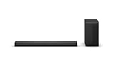 LG DS70TY 3.1.1 Dolby Atmos Soundbar (400W) mit kabellosem Subwoofer (eARC, HDMI, Optisch, Bluetooth) [2024], Schwarz