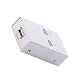 VANZACK USB 20 Umschalter für Drucker und Scanner Automatischer USB Freigabe Switch Kompatibel mit Zwei Computern Platzsparend für Büro und Heim