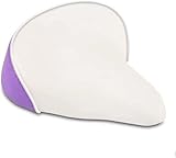 Silikon Gel und Memoryschaum Gepolsterter Breiter Kinderfahrradsattel – Bequemer Sitz für 12-20 Zoll Mädchenfahrräder, Mountainbikes und Rennräder, geeignet für 22,2 mm Sattelstütze, Lila