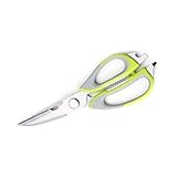 Cabilock Edelstahlschere kitchen scissors mehrzweckschere fische Grün fischfonder visch gemüse samen haushaltsschere fischbadelatschen Küchenschere Geflügelschere schwere Schere Green
