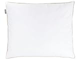 Beliani Kopfkissen Daunen und Federn weiß hoch 50x60 cm 3-Kammerkissen mit Baumwollbezug Paspel Etna