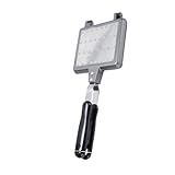Baluue Aluminium Waffelbackform Antihaft Waffeleisen für Sandwiche mit Ergonomischem Griff Hitzebeständig und Langlebig Geeignet für Elektro Gasherde Vielseitig für Zuhause und