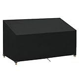 SanGlory Bank Abdeckung Schutzhülle für Gartenbank 3 Sitzer Wasserdicht Oxford-Gewebe Anti-UV Abdeckhaube Gartenbank 3-Sitzer 163x66x63/89cm (3 Sitzer)