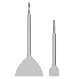 2pcs SDS Plus Meißel Set, Hoher Kohlenstoffstahl Fliesenmeißel für Bohrhammer Spatmeißel für Beton, Mauerwerk, Fliesen, Fliesenkleber, Naturstein
