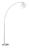 Reality Leuchten Bogenleuchte Brasilia R46031006, Metall Chrom, Schirm Acryl weiß, exkl. 1x E27