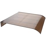 NUOBESTY Regenschutzplatte für Briefkasten Wandmontierter Gartenschutz aus Kunststoff Außenabdeckung in Braun UV beständig Vielseitiger Wetterschutz für Wandbriefkasten und Ladestation